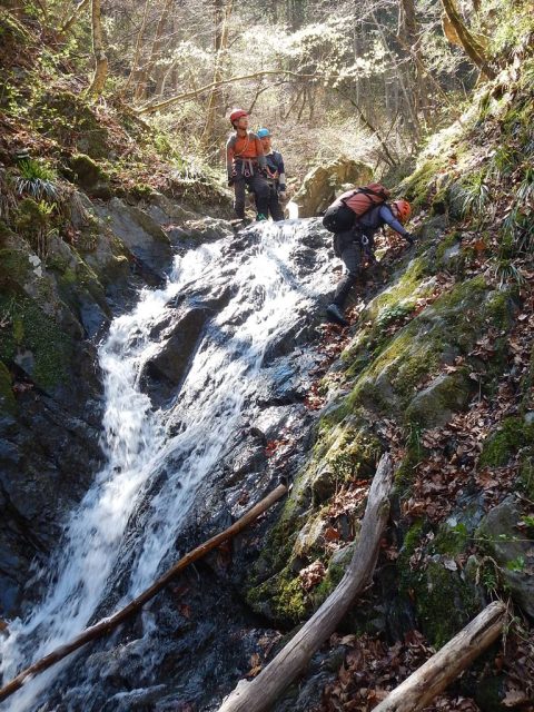 右俣最初に登った滝