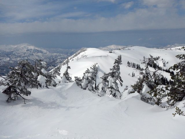 山頂より中門岳方面